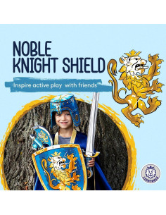 Escudo Noble Caballero Liontouch Azul Grande 44.9 x 35.1 cm 2