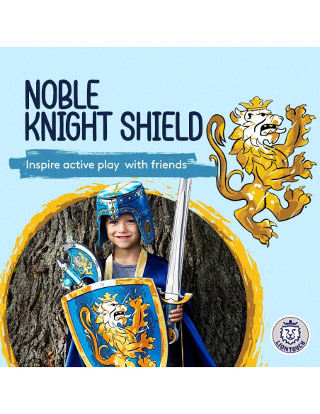 Escudo Noble Caballero Liontouch Azul Grande 44.9 x 35.1 cm