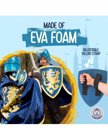 Escudo Noble Caballero Liontouch Azul Grande 44.9 x 35.1 cm