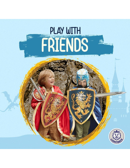 Escudo Noble Caballero Liontouch Azul Grande 44.9 x 35.1 cm