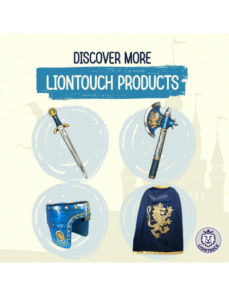 Escudo Noble Caballero Liontouch Azul Grande 44.9 x 35.1 cm