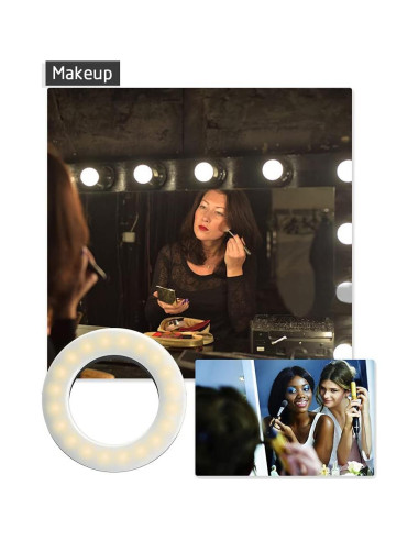 Luz de Anillo para Selfie XINBAOHONG Recargable 40 LED