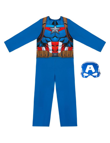 Disfraz Capitán América Jazwares para Jóvenes - Mono y Máscara