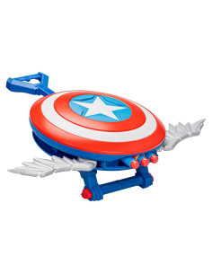 Blaster NERF Capitán América Mechasaurs con 3 Dardos