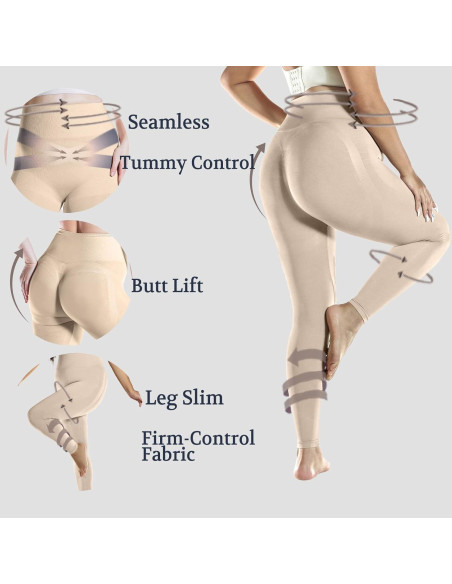 Mallas Sin Pie Alta Cintura Mujeres LIN PERFORMANCE Control Abdomen