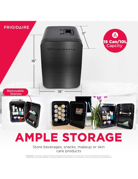 Nevera Mini Portátil Frigidaire 10L Acero Inoxidable