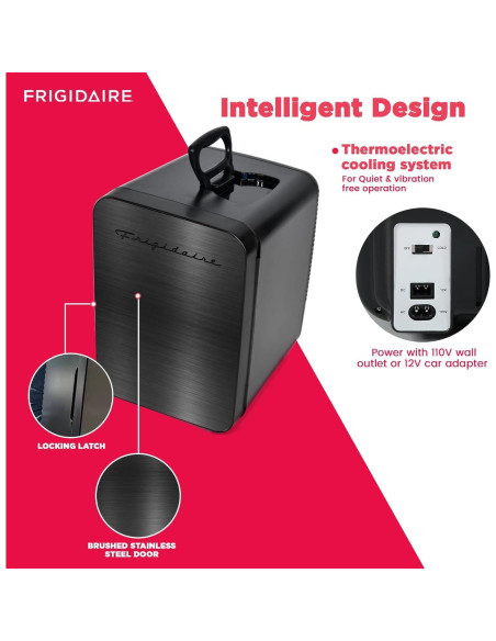 Nevera Mini Portátil Frigidaire 10L Acero Inoxidable