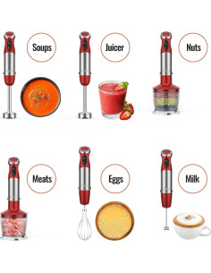 Batidora de Inmersión KOIOS 5 en 1 1000W 12 Velocidades 2