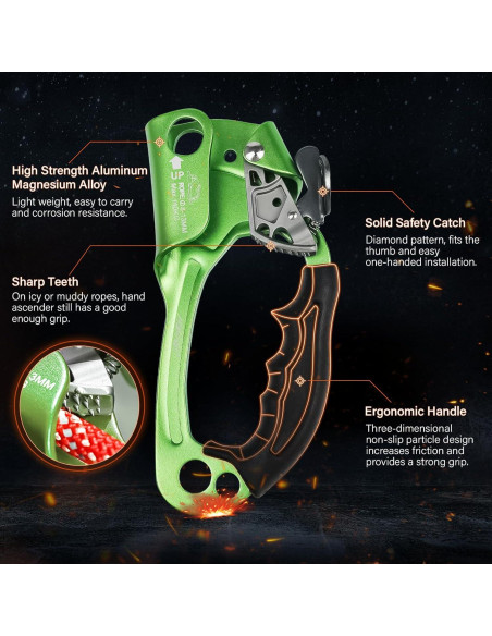 Ascensor de Mano AOKWIT Aluminio Ergonómico 19 cm Verde