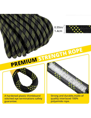 Arnés de Seguridad TT TRSMIMA con Cuerda 15,24 m y Ganchos