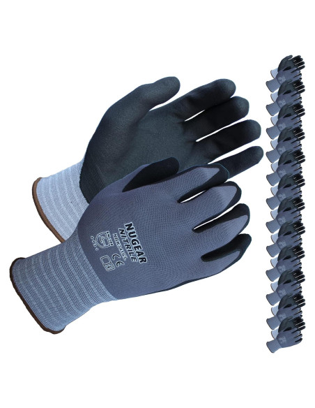 Guantes de Trabajo Nugear NBK3416 - 12 Pares, Nitrilo