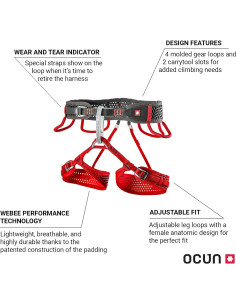 Arnés de Escalada Ocun Webee Lady para Mujeres con 4 Bucles 2