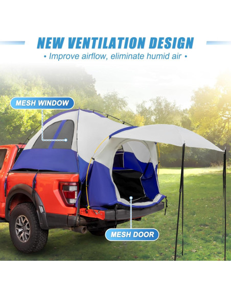 Carpa para Camioneta uxcell 1.95-2.04m Impermeable 2 Personas