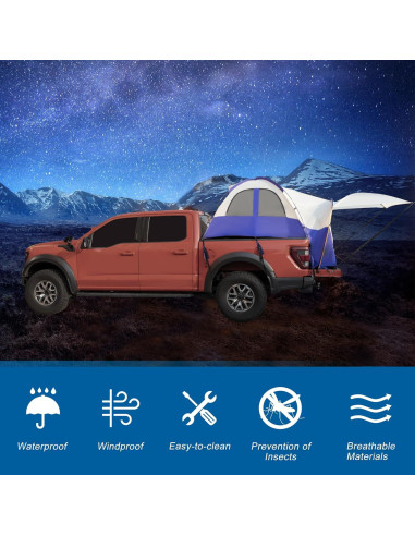 Carpa para Camioneta uxcell 1.95-2.04m Impermeable 2 Personas