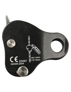 Agarre de Cuerda de Escalada QKDS 100 kg Autocierre Negro