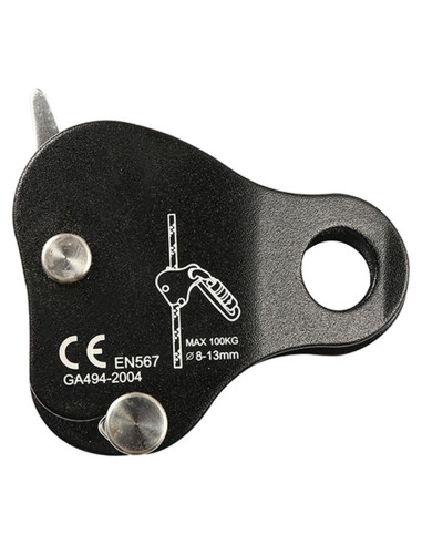 Agarre de Cuerda de Escalada QKDS 100 kg Autocierre Negro