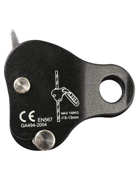 Agarre de Cuerda de Escalada QKDS 100 kg Autocierre Negro