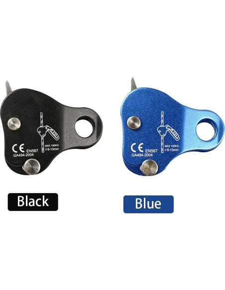 Agarre de Cuerda de Escalada QKDS 100 kg Autocierre Negro