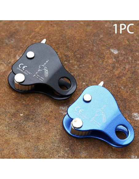 Agarre de Cuerda de Escalada QKDS 100 kg Autocierre Negro