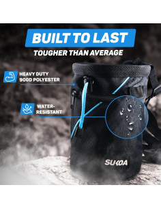 Bolsa de Tiza Sukoa Azul con 3 Bolsillos y Cinturón 2