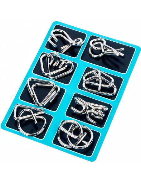 Juego de Rompecabezas de Alambre Metálico AUKEXIY 24 Piezas