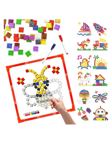 GLEEHAPY Kit Educativo de Mosaico Magnético 300 Piezas