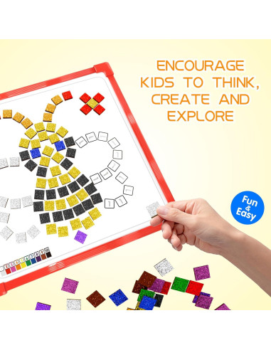 GLEEHAPY Kit Educativo de Mosaico Magnético 300 Piezas