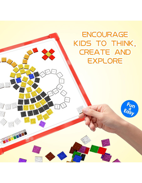 GLEEHAPY Kit Educativo de Mosaico Magnético 300 Piezas