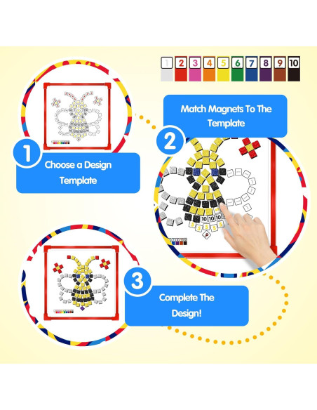 GLEEHAPY Kit Educativo de Mosaico Magnético 300 Piezas