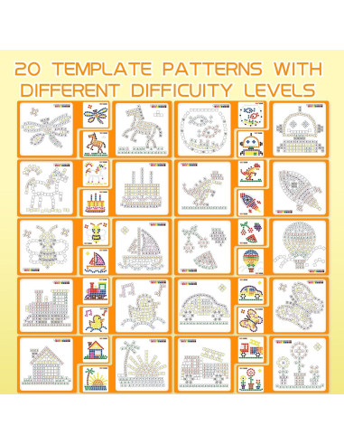 GLEEHAPY Kit Educativo de Mosaico Magnético 300 Piezas