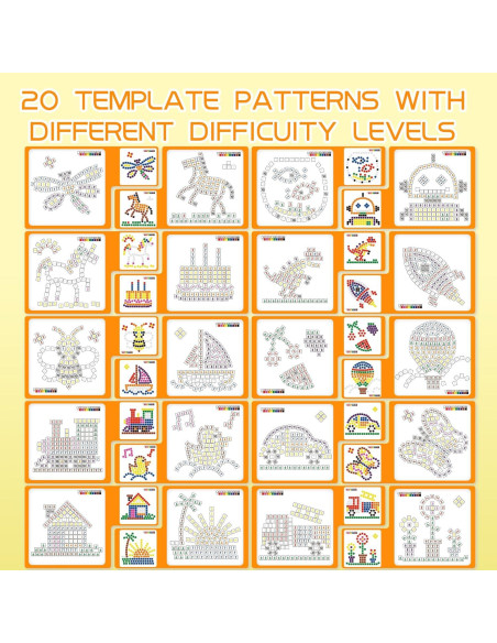 GLEEHAPY Kit Educativo de Mosaico Magnético 300 Piezas