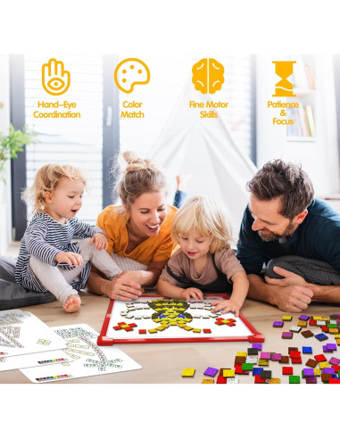 GLEEHAPY Kit Educativo de Mosaico Magnético 300 Piezas
