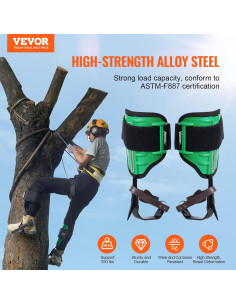 Picos de Escalada VEVOR para Árbol, 158.76 kg, Ajustables 2