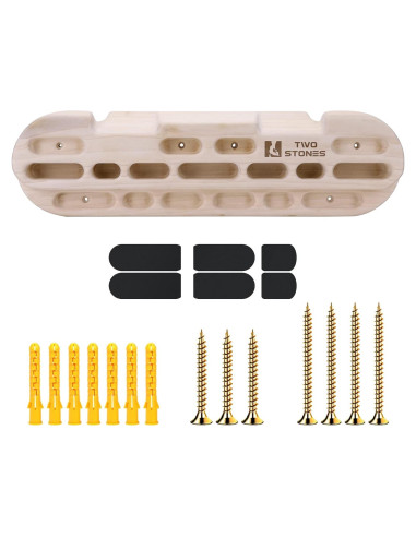 Tabla de Escalada TWO STONES Hangboard Madera Natural Entrenamiento