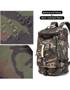Mochila Impermeable Multifuncional 36L Camuflaje 2