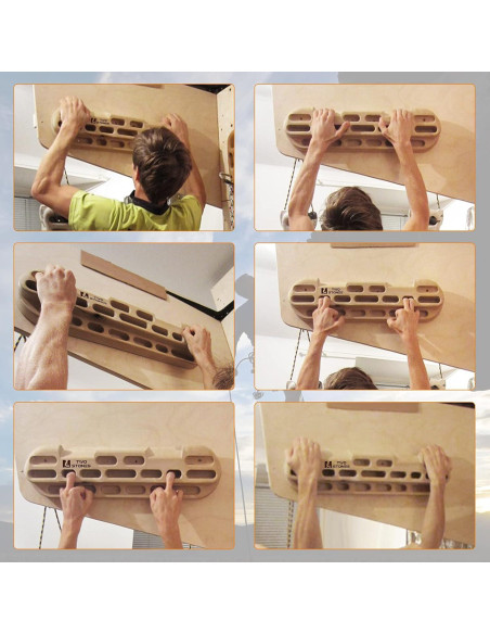 Tabla de Escalada TWO STONES Hangboard Madera Natural Entrenamiento