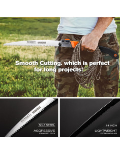 Sierra Plegable REXBETI 35.56 cm para Poda y Recorte 2