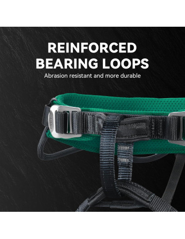 Arnés de Escalada KAILAS B4 Ajustable Verde para Rescate