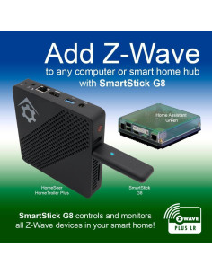 Controlador USB HomeSeer SmartStick G8 Z-Wave Plus 1.61 km 2