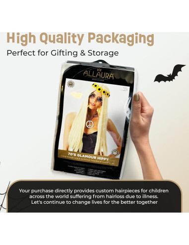 Peluca ALLAURA Cruel DeVil Negra y Blanca - Gótica