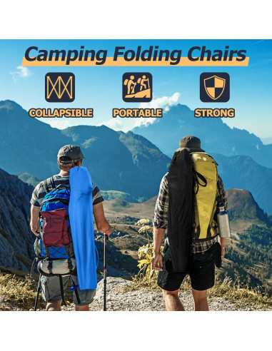 Silla de Camping Joyfair Plegable 113 kg 2 Portavasos