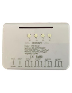 Interruptor de Relé Inteligente WiFi 4 Canales eWelink 120V