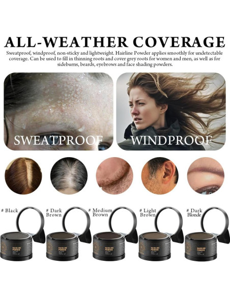 Polvo para Raíces del Cabello Nabka Marrón Claro 48 Horas