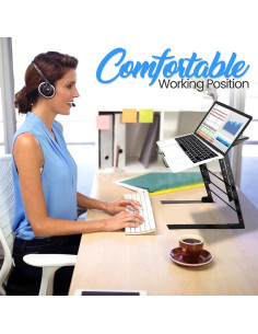 Soporte Doble para Laptop Pyle PLPTS38 Altura Ajustable 2