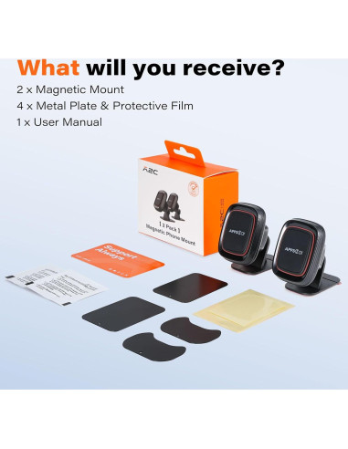 Soporte Magnético para Teléfono en Auto Wiiki-Tech 2 Paquetes