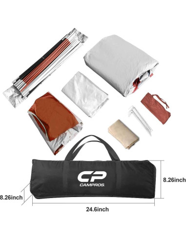 Tienda CAMPROS CP para 8 Personas Doble Capa Impermeable