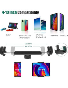 Soporte Universal para Tablet en Portavasos Cuxwill 4-13" 2