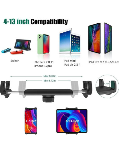 Soporte Universal para Tablet en Portavasos Cuxwill 4-13"