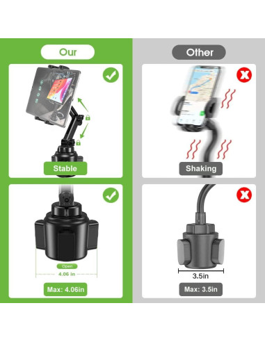 Soporte Universal para Tablet en Portavasos Cuxwill 4-13"