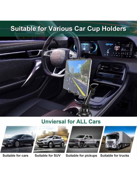 Soporte Universal para Tablet en Portavasos Cuxwill 4-13"